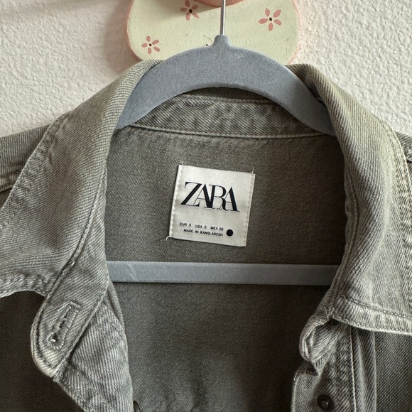 Zara Men's Olive Shirt Jacket - Picture 2 of 3